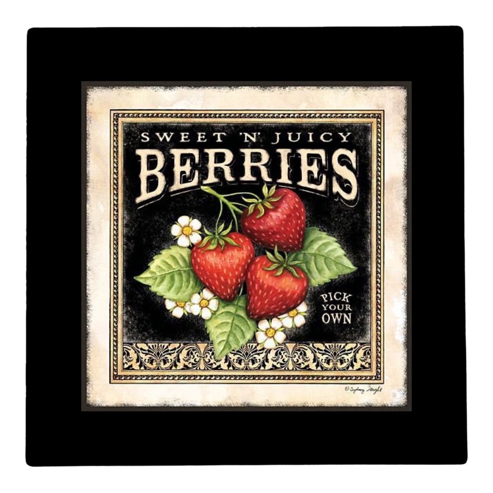 Vintage Strawberry Fruit Sign